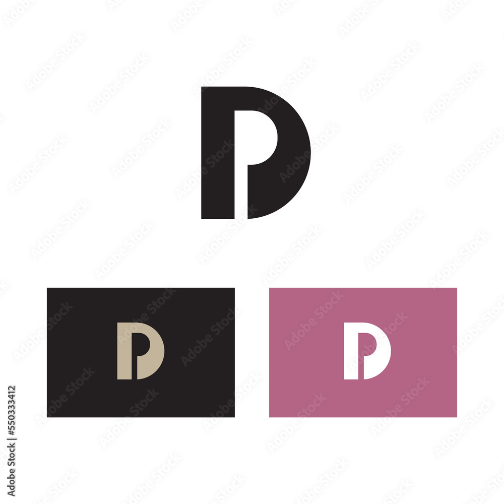 DP letter logo initial design template vector DP letter logo initial design template vector