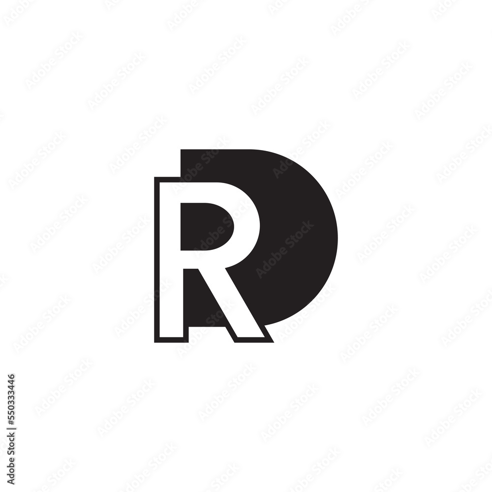 RD initial logo template design vector RD initial logo template design vector