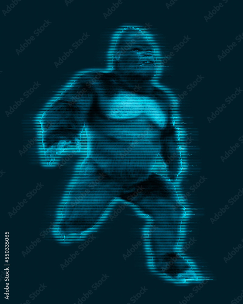 gorilla is running gorilla is running
