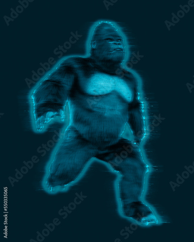 gorilla is running