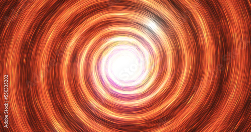 Abstract beautiful glowing shiny bright orange fiery hellhole tunnel