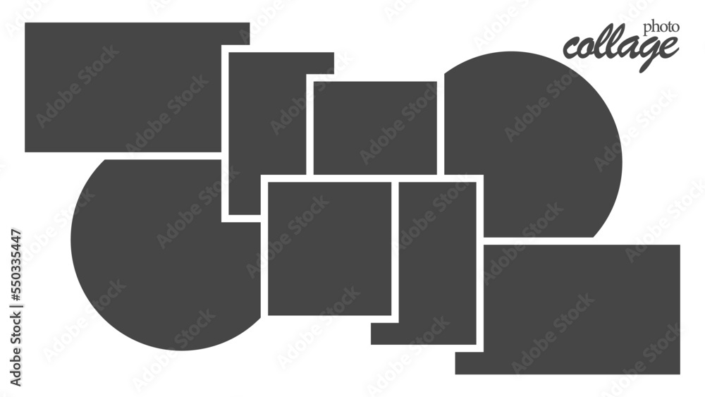 Ready-made composition of vector frames for photo collage. Ready-made composition of vector frames for photo collage.