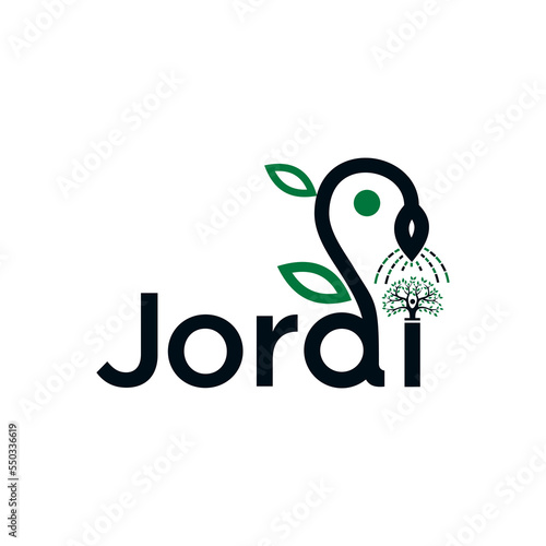 jordi wordmark logo design vector landscape theme