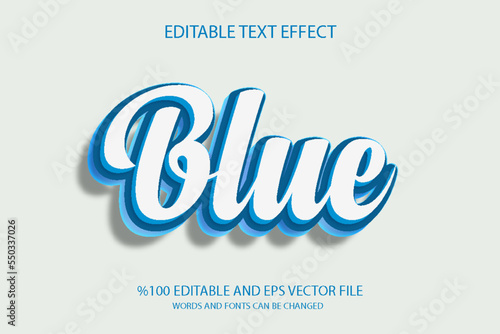 Editable Blue Text Effect