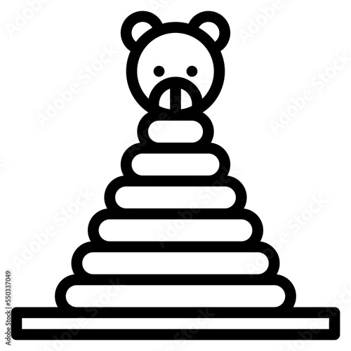 ring stacker toy bear childhood icon