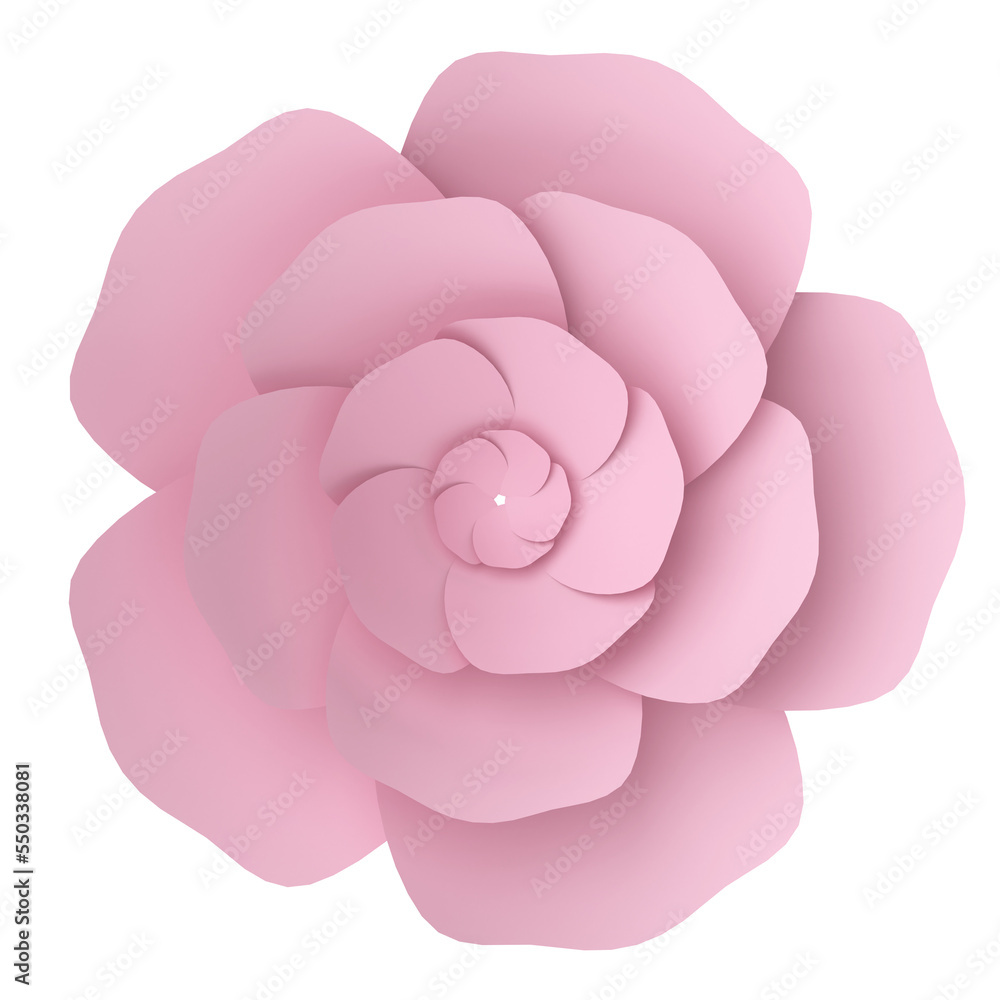 Paper flower. 3D illustration. Paper flower. 3D illustration.