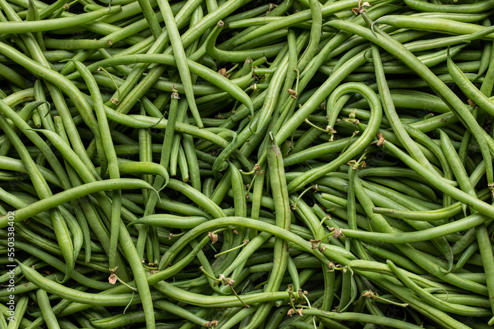 Fresh green beans as background Fresh green beans as background