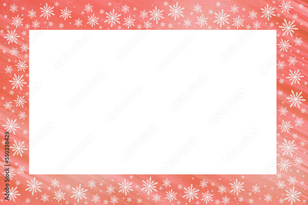 Red saturated pink purple bright gradient background with diagonal stripes, white snowflakes around. Christmas, New Year card with copy space. Red saturated pink purple bright gradient background with diagonal stripes, white snowflakes around. Christmas, New Year card with copy space.