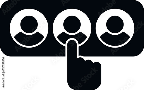 Internet interaction icon simple vector. Business person. Online computer