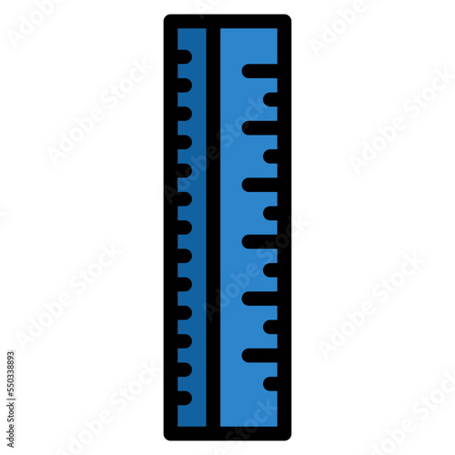 ruler stationary school tool icon