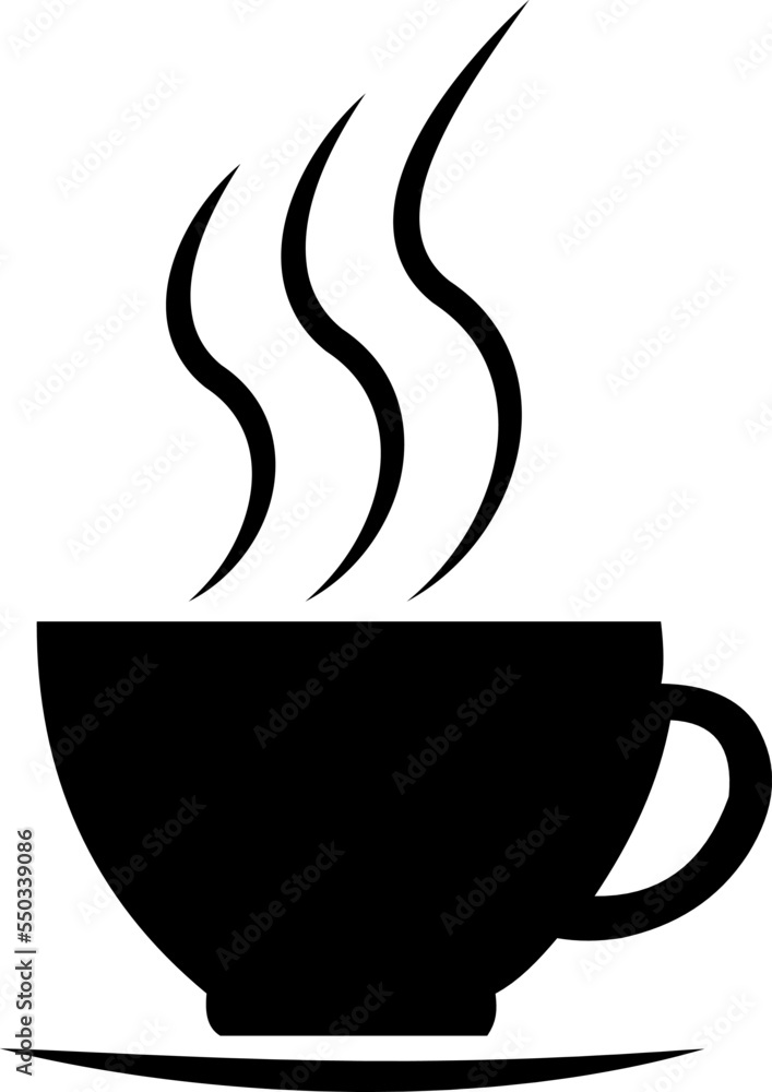 Black small cup of coffee or tea
