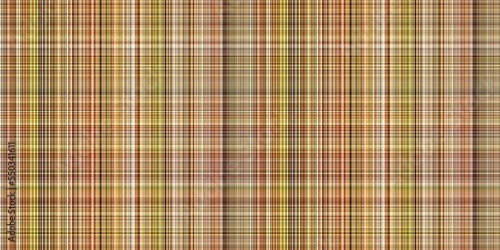 Woodland brown tartan seamless border textile. Tonal autumnal forest plaid with organic texture. banner of orange stripe for rough washi tape.