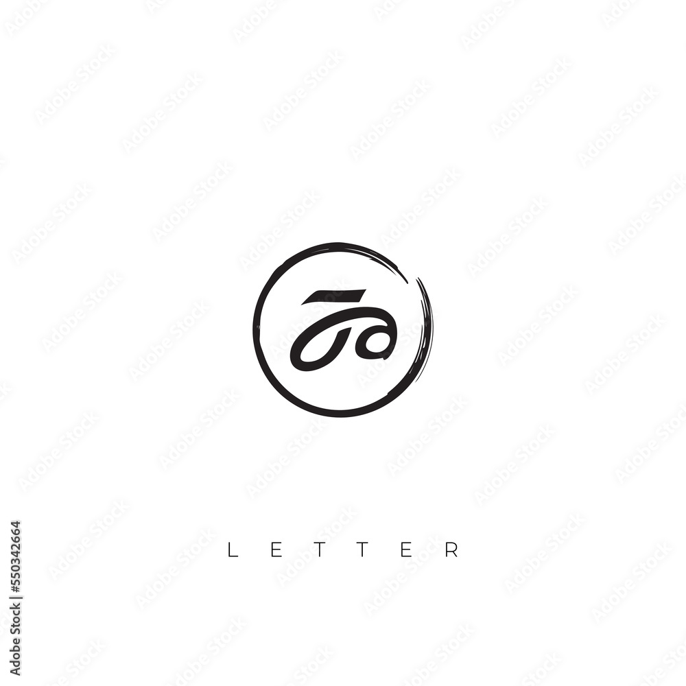 letter JA handwritten logo icon letter JA handwritten logo icon