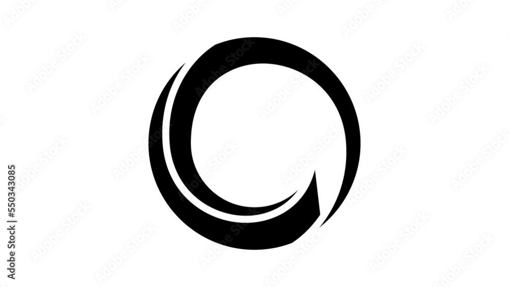 circle impossible geometric shape glyph icon animation circle impossible geometric shape glyph icon animation