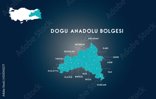 Turkey Eastern Anatolia Region Map