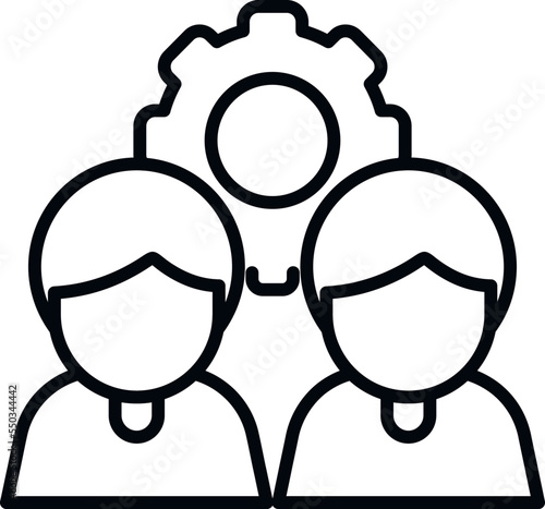 Corporate team icon outline vector. Social people. Internet app