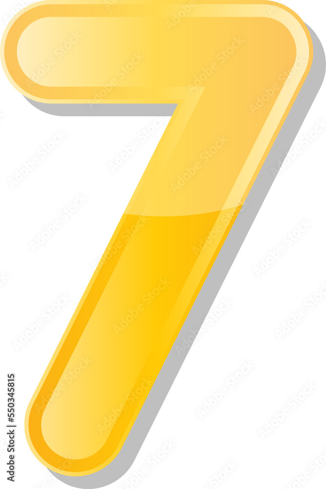 colorful paper alphabet numbers, seven, 7 colorful paper alphabet numbers, seven, 7