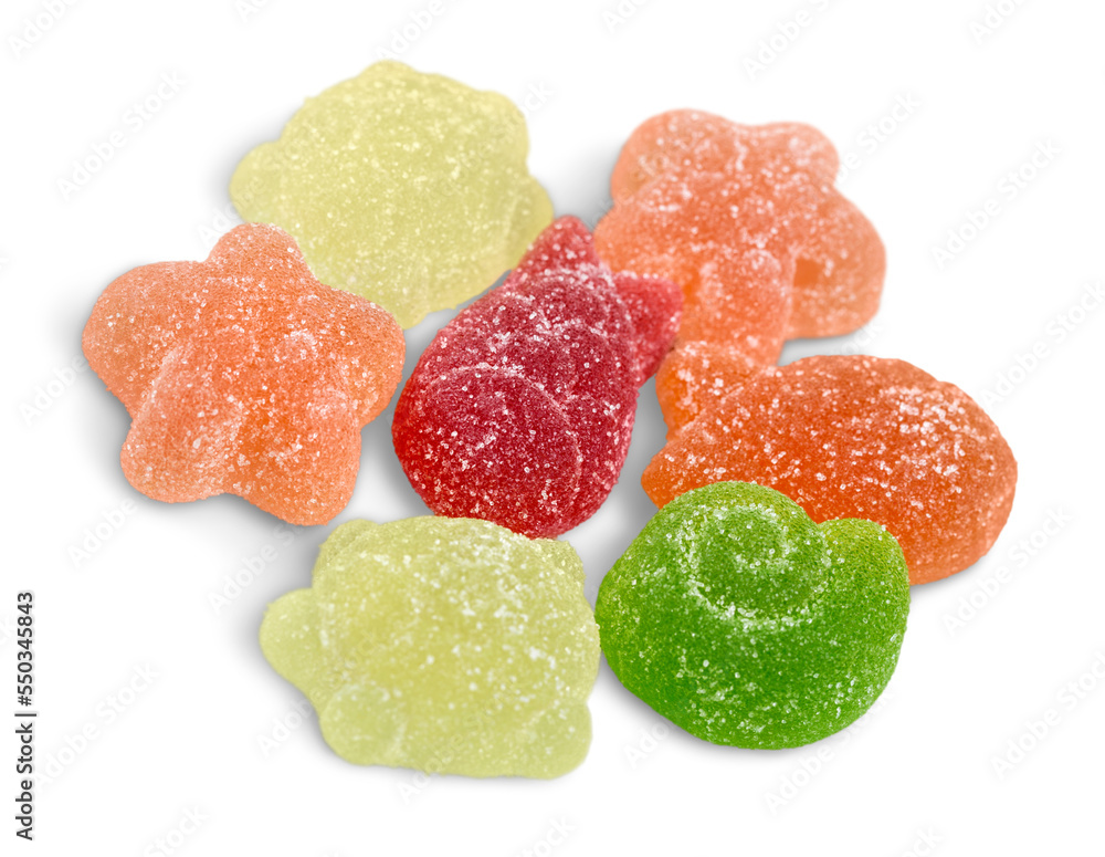 jujube colored balls on a white background jujube colored balls on a white background