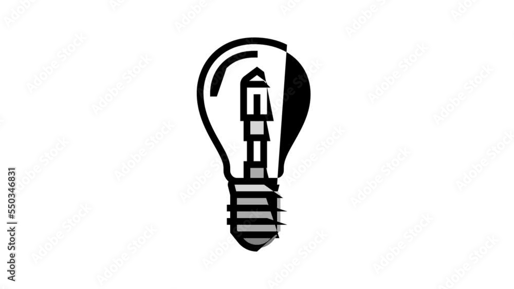 halogen light bulb color icon animation halogen light bulb color icon animation