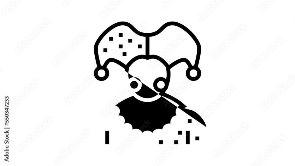 jester fairy tale line icon animation jester fairy tale line icon animation