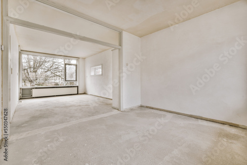 Empty room with window and radiator