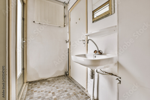 Bathroom with shower and sink