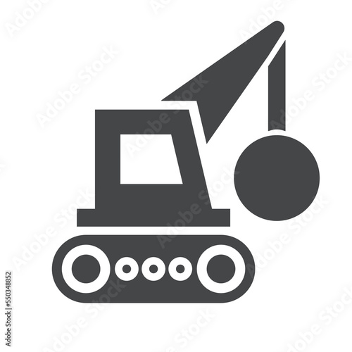 Demolition icon design template flat isolated illustration