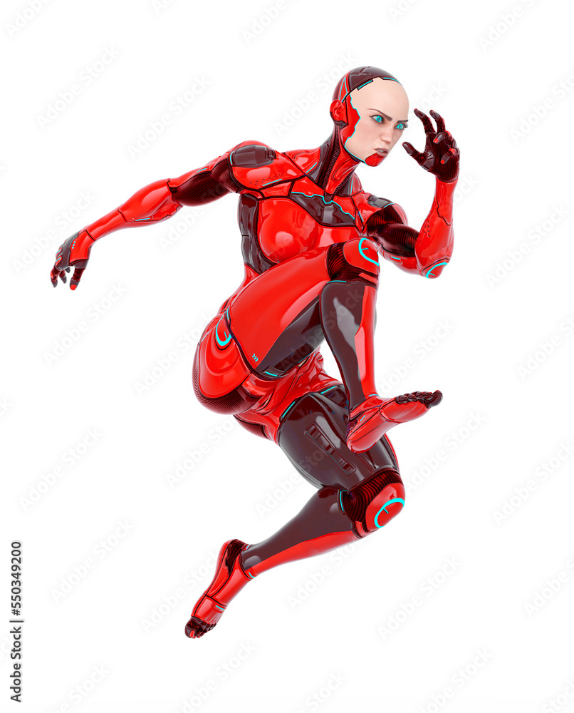 super cyborg girl is jumping fast super cyborg girl is jumping fast