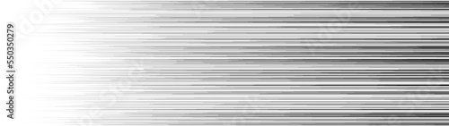 スピード感のある横に流れる黒い効果線 - 速さをイメージするマンガのエフェクト･背景の素材 - ワイド 