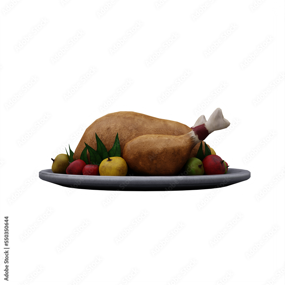 christmas Turkey with apples christmas Turkey with apples
