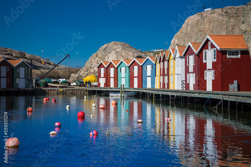 The famous colorful cottages in smogen, sweden