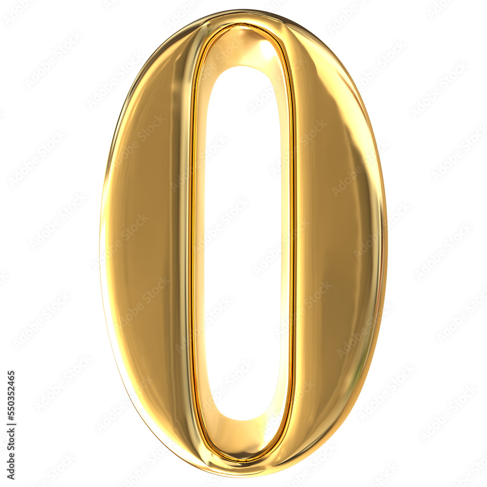 Number 3D Gold Render Number 3D Gold Render
