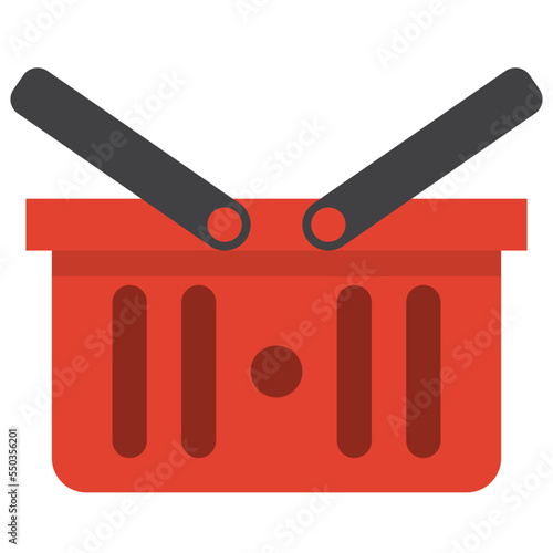 shopping basket flat icon