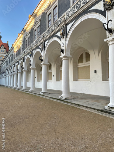 The historic Stallhof in Dresden in Saxony, Germany