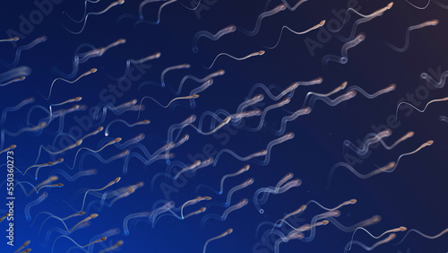 3d rendered medical illustration of sperm motility