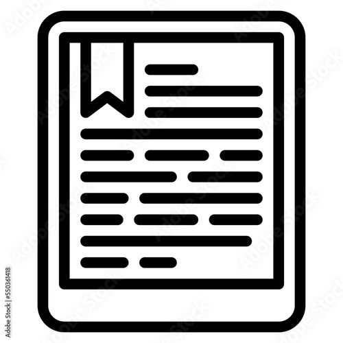 ebook learning computer reading icon