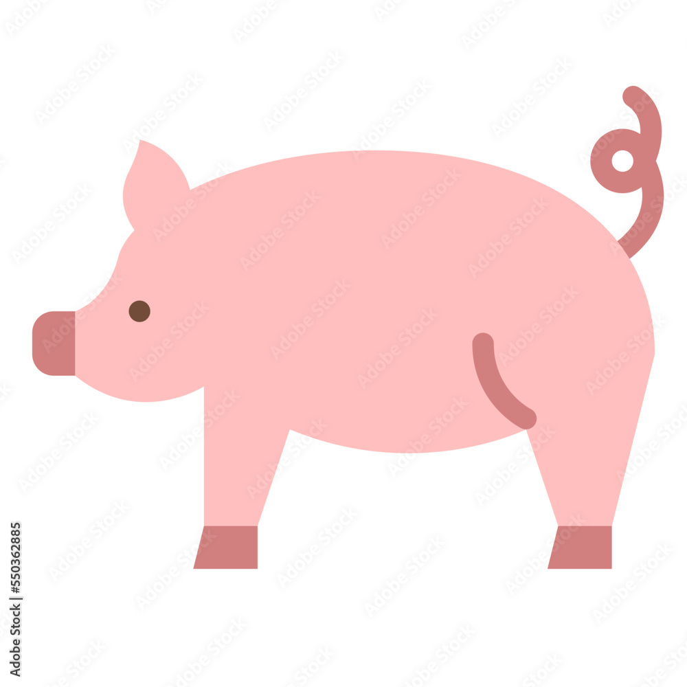 Fototapeta premium pig animal zoo wild life icon