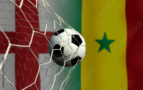 Football Cup competition round of 16 teams between the national England and national Senegal.