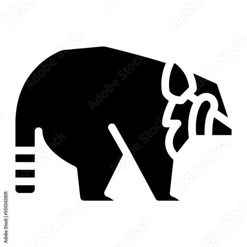 racoon animal zoo wild life icon