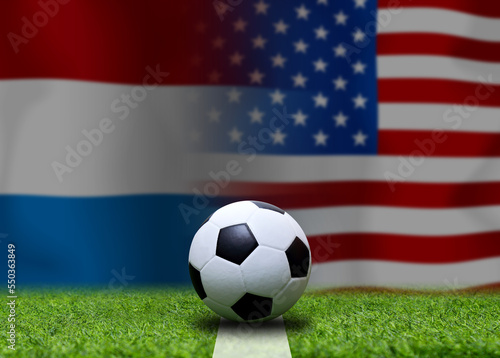 Football Cup competition round of 16 teams between the national Netherlands and national America.