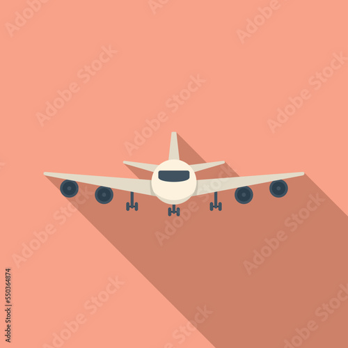 Airplane icon flat vector. Airport transfer. Travel plane