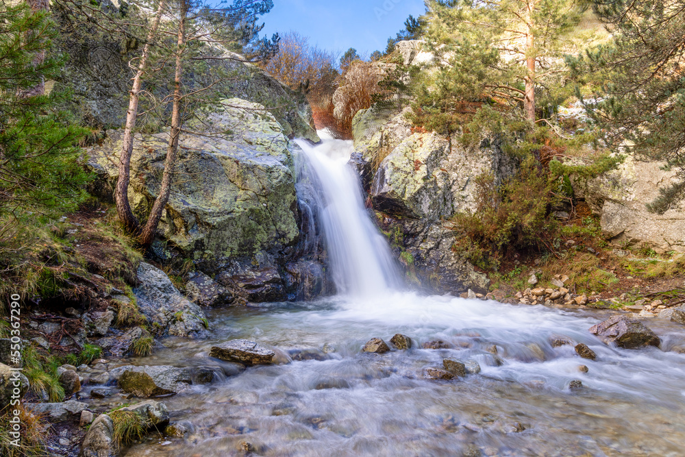 whitewater in the mountains of the Sierra de Guadarrama in Madrid whitewater in the mountains of the Sierra de Guadarrama in Madrid