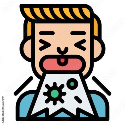 human coughing health illness icon