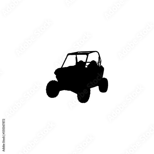 Ride quad bike icon. Simple style outdoor sports poster background symbol. ATV brand logo design element. ATV t-shirt printing. Vector for sticker.