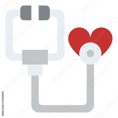 stethoscope check up heart health icon