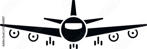Airplane icon simple vector. Airport transfer. Travel plane
