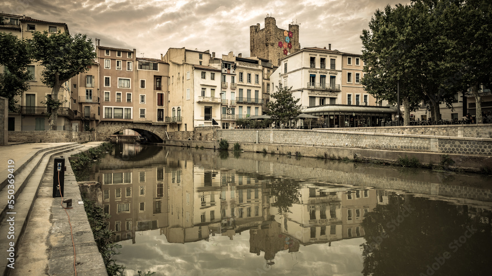 City of Narbonne, a picturesque town in South of France