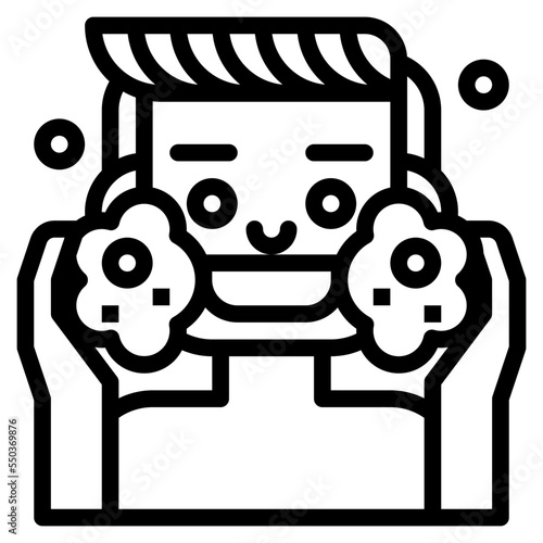 cleaning face hygiene routine health icon