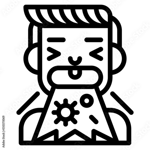 human coughing health illness icon