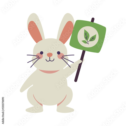rabbit and cruelty free placard